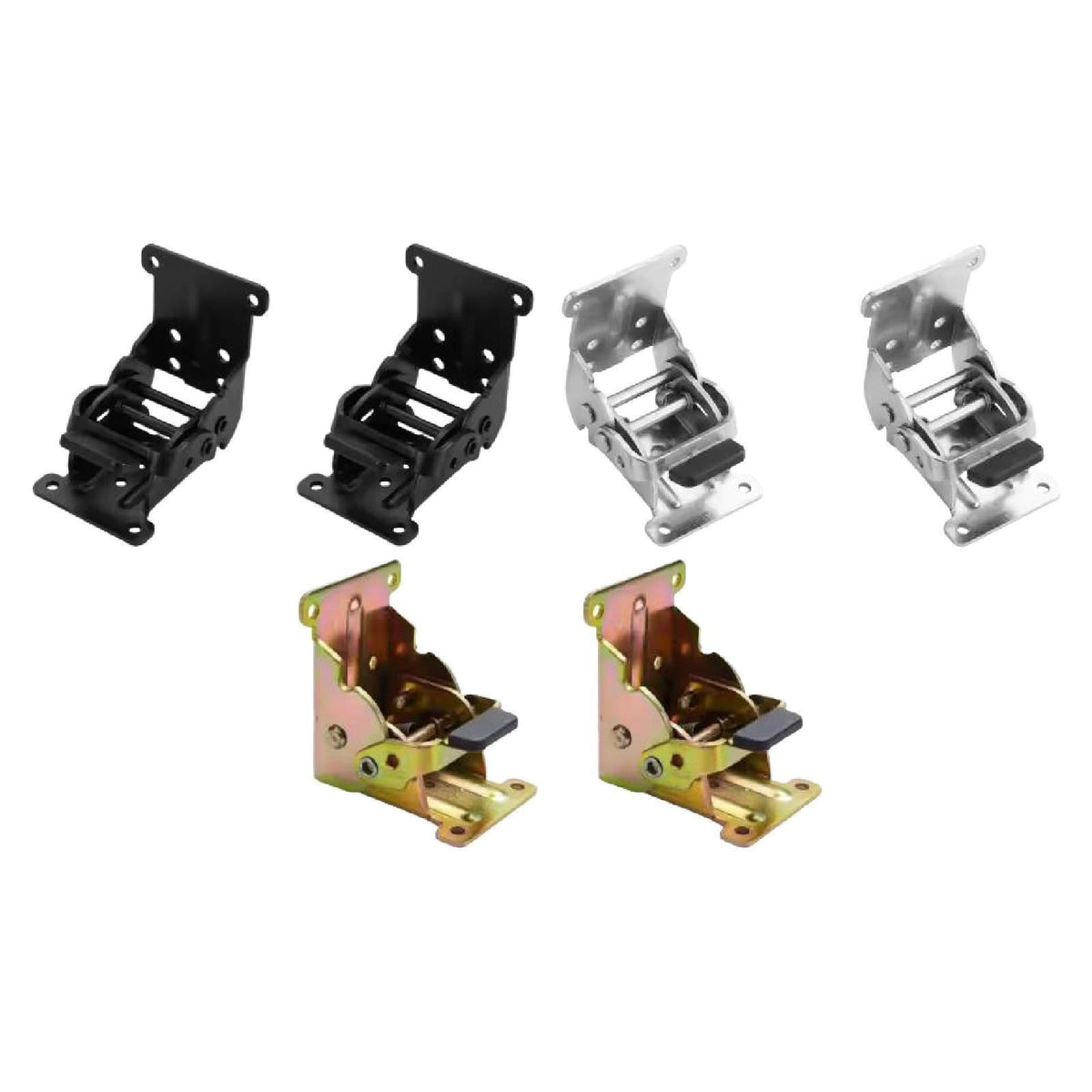 2 Lockable Folding Brackets, Self-Locking Hinges with Screws for Table and Bed