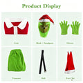 New Mens Grinch Christmas Costume Adult Xmas Fancy Dress Cosplay Outfit Set UK