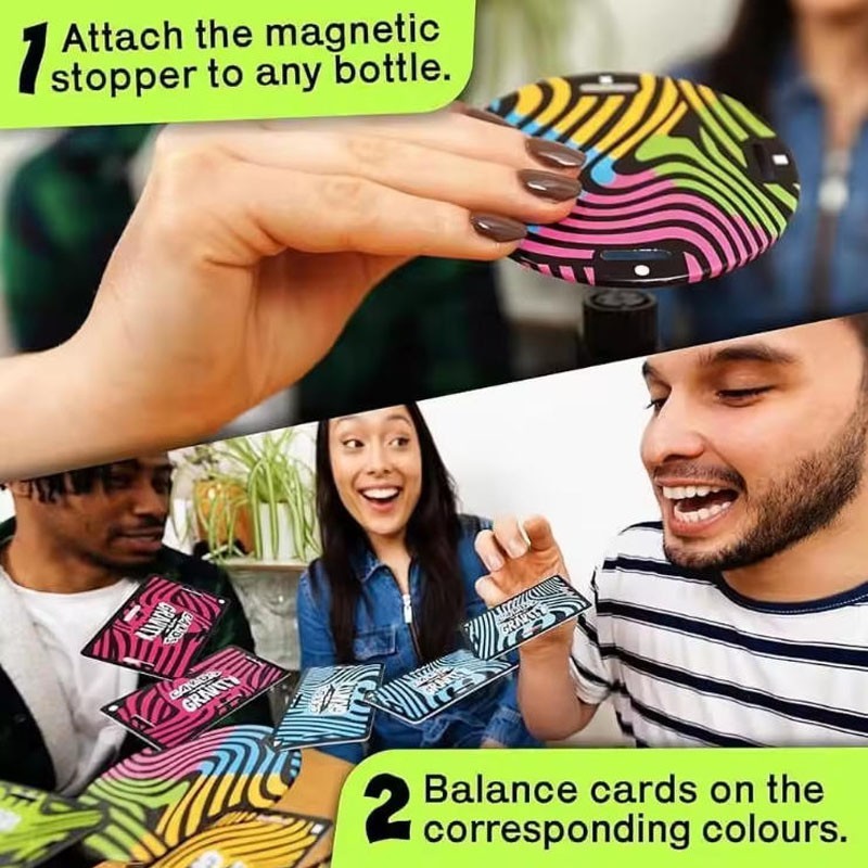 Cards vs. Gravity Pro The Gravity Defying Card-Balancing Game 2-8 Players Family