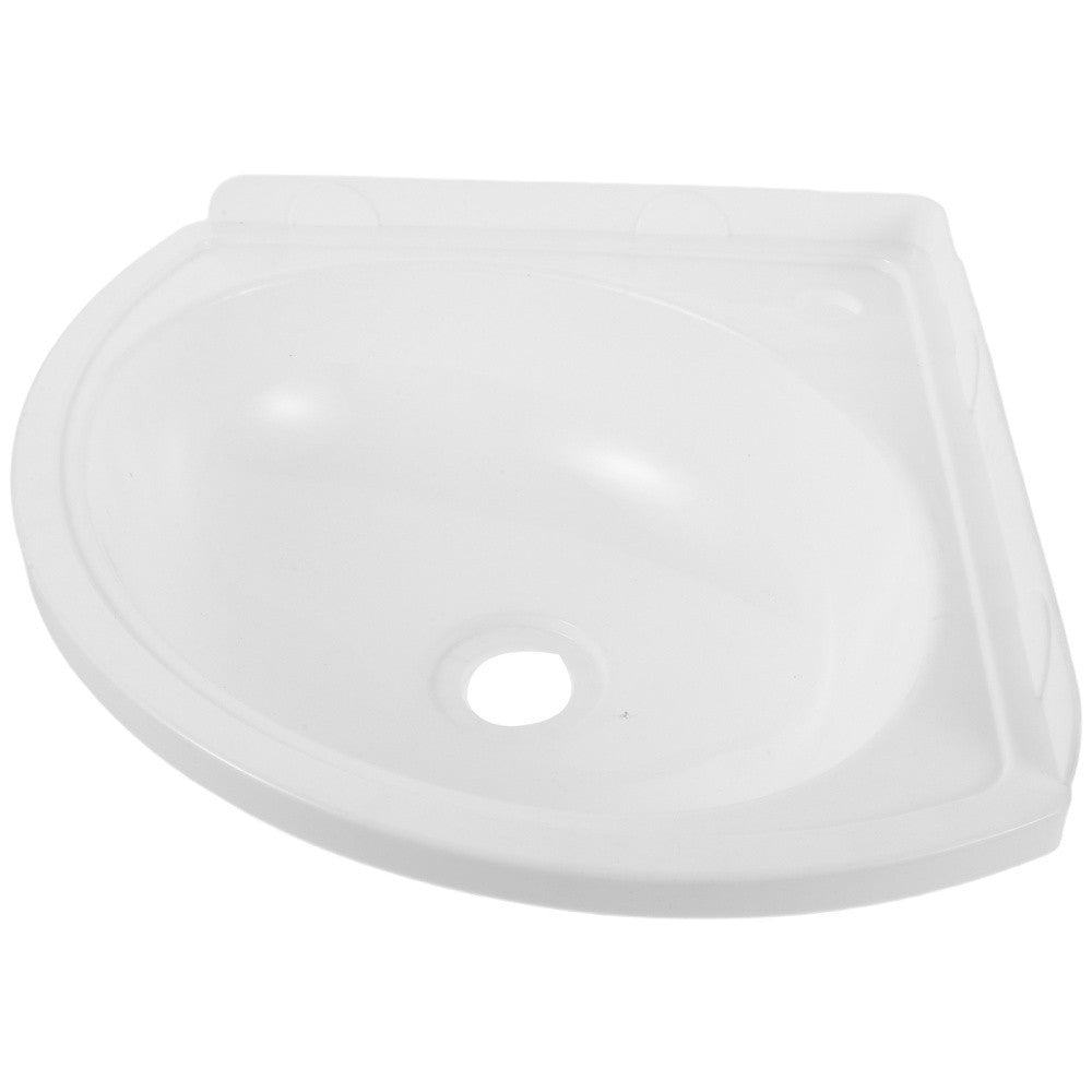 White Plastic Triangular Wall Mounted Corner Sink For Bathroom Spaces