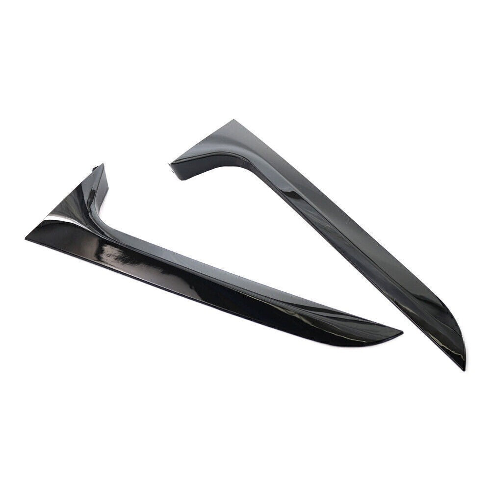 2xGloss Black Rear Window Side Spoiler Canard Splitter Trim For Audi A6 C7 Avant