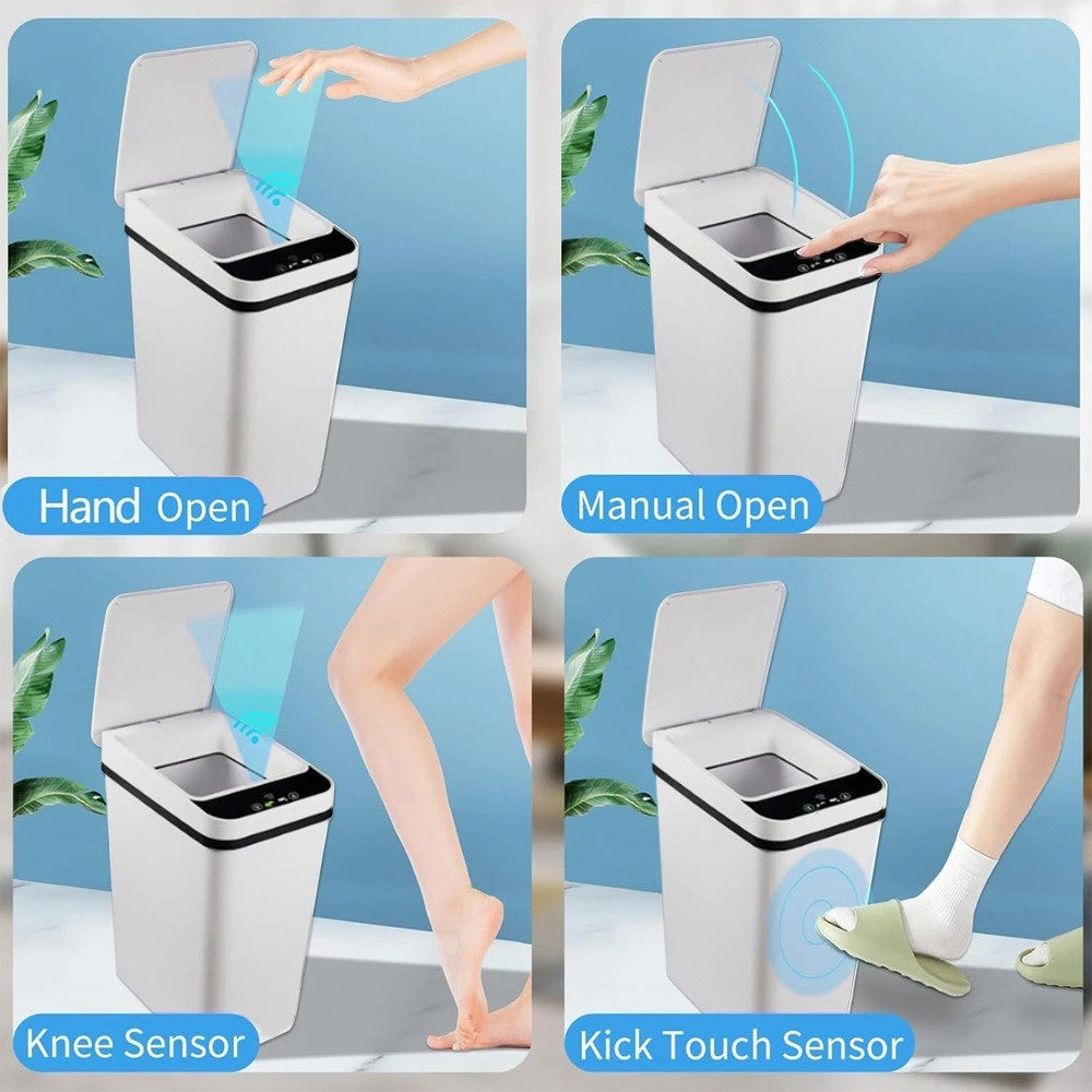 Motion Sensor Waste Bin Rubbish Kitchen Trashcan 12L Automatic Trash Can Smart