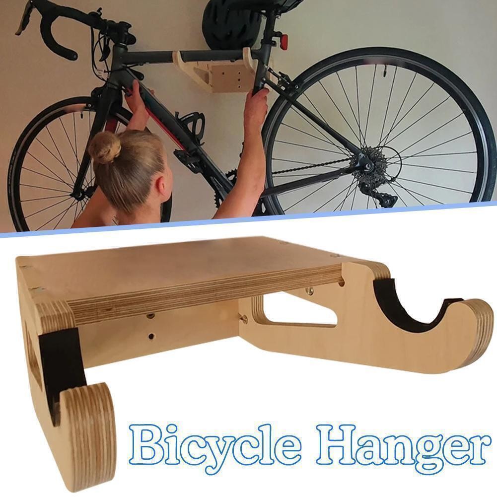 Bicycle wall mount wooden inner storage rack for road bikes/mountain bikes