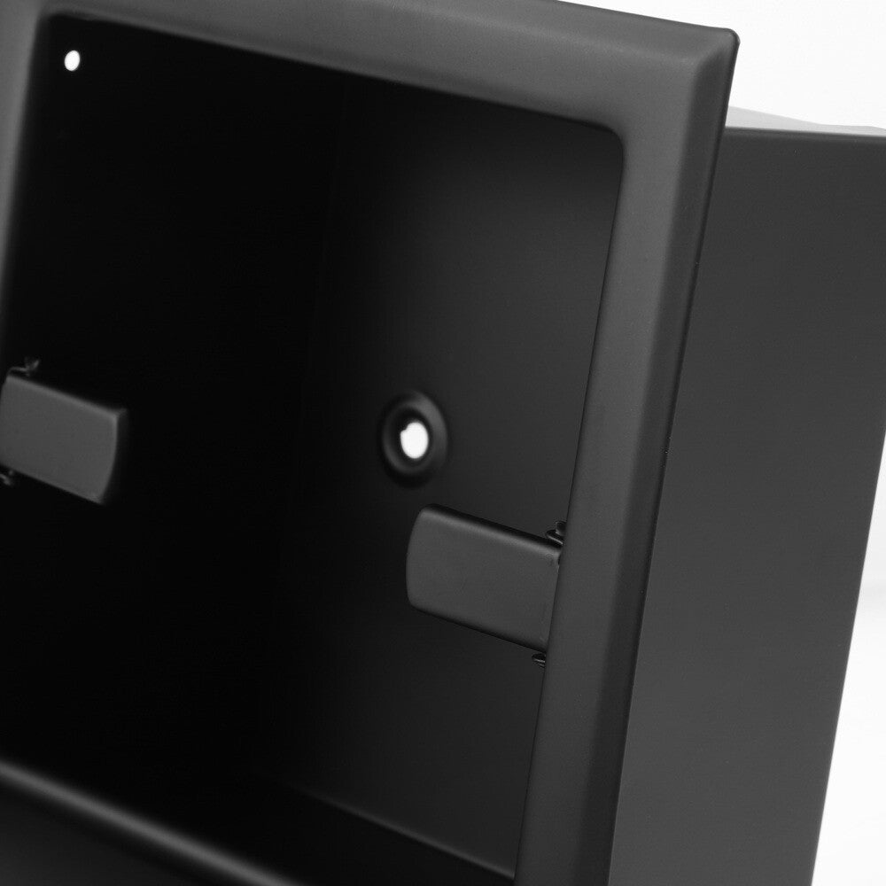 Stainless Steel Black Concealed Wall Mounted Toilet Roll Holder Tissue Paper Box