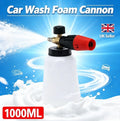 Pressure Washer Gun Soap Bottle 1000ML Cannon 1/4" Quick Release Snow-Foam Lance
