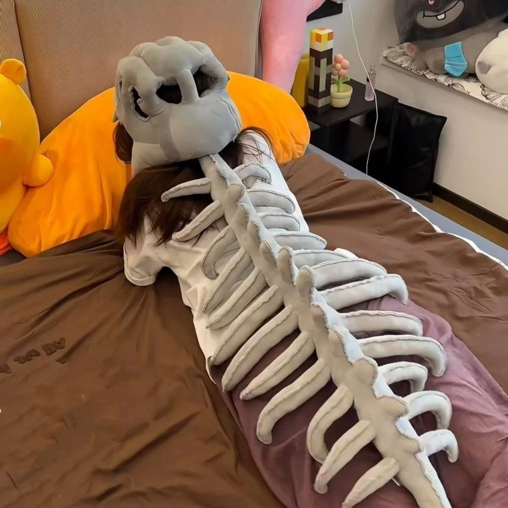 Large Size Huge Dinosaur Skeleton Plush Toys Sleeping Cushion Anime Game Gift