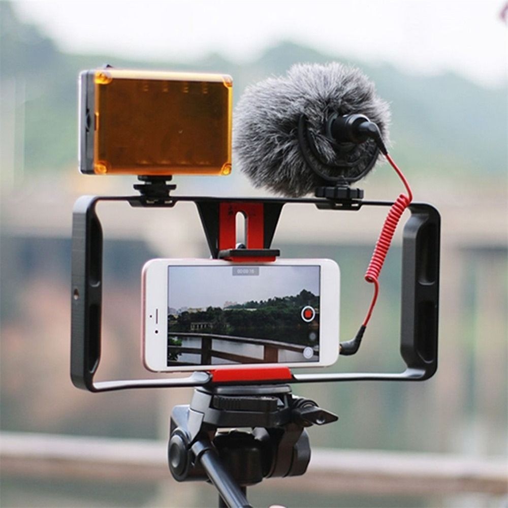 Smartphone Video Rig Cage Stabilizer Film Making Rig Video Camera Cage