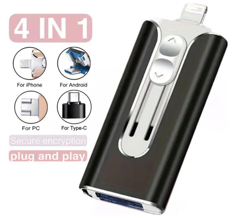 FileNest 4-in-1 USB Flash Drive for iPhone iPad,High Speed Photo Stick External