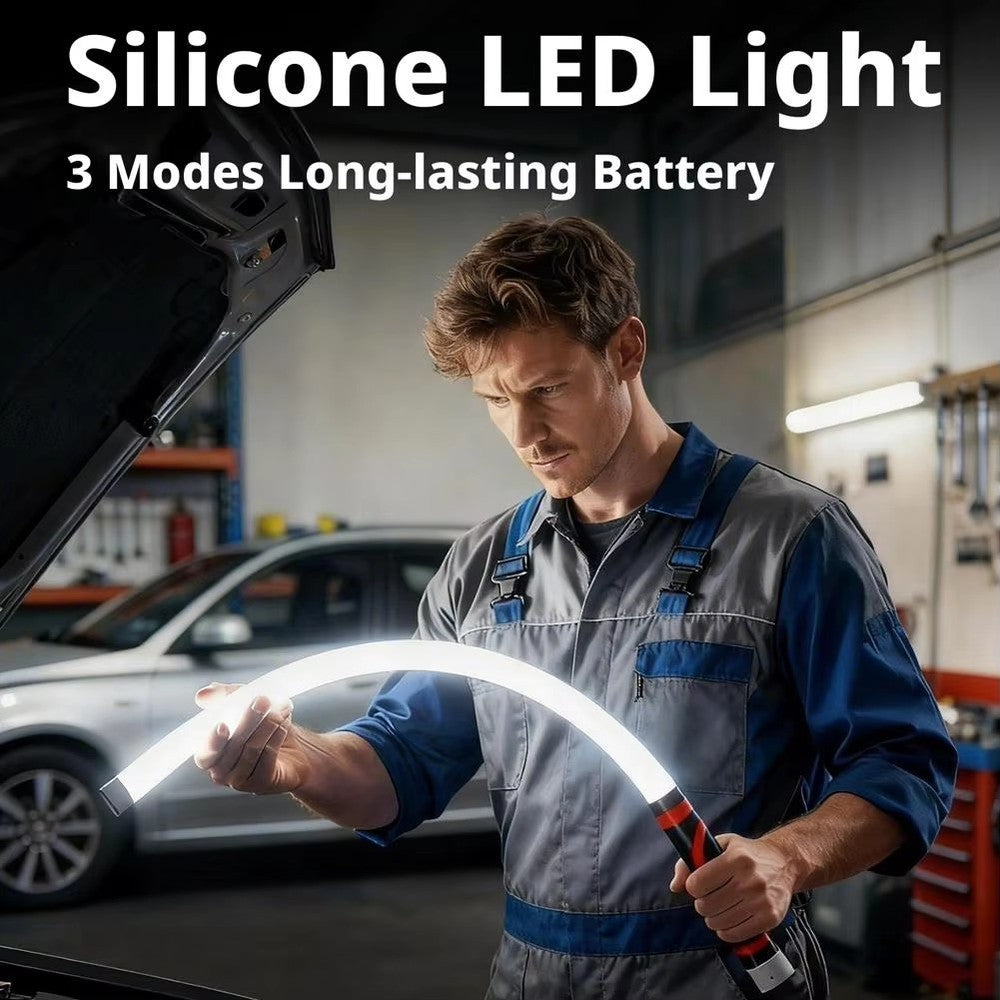 75.5cm Flexible LED Flashlight Stick Bendable Work Light With 3 Brightness Modes