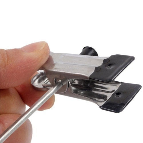 20-Strong Metal Clips Hangers Chrome Clothes Coat Trouser Skirt Non-slip Rack