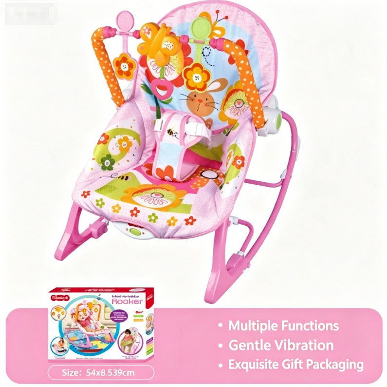 Baby Infant To Toddler Bouncer Rocker Swing Chair Soft Soothing Vibration Toys