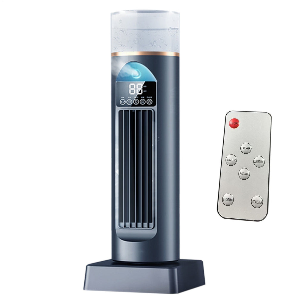 Silent Tower Fan Bladeless Oscillating Cooler Remote 6 Speed Portable AC