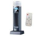 Silent Tower Fan Bladeless Oscillating Cooler Remote 6 Speed Portable AC