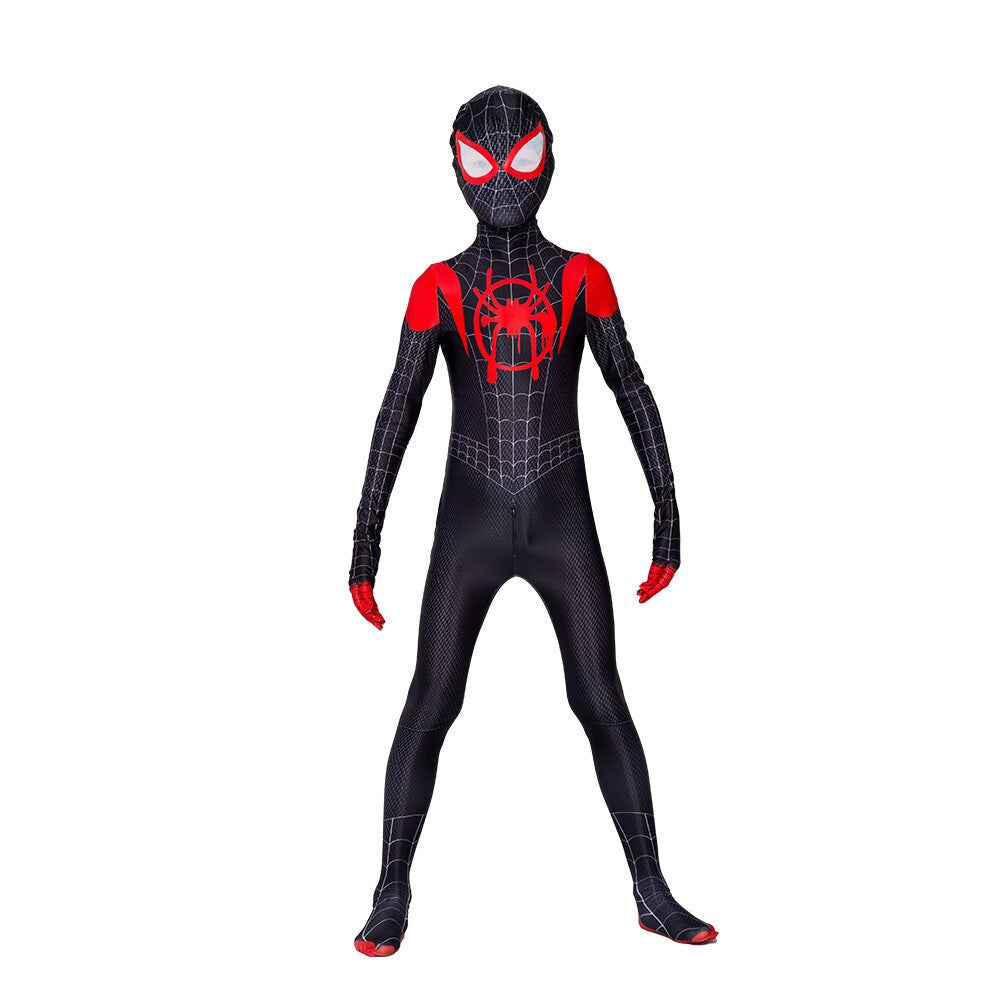Miles Morales Spiderman Costume Men Boys Into Spider-Verse Cosplay Fancy Dress