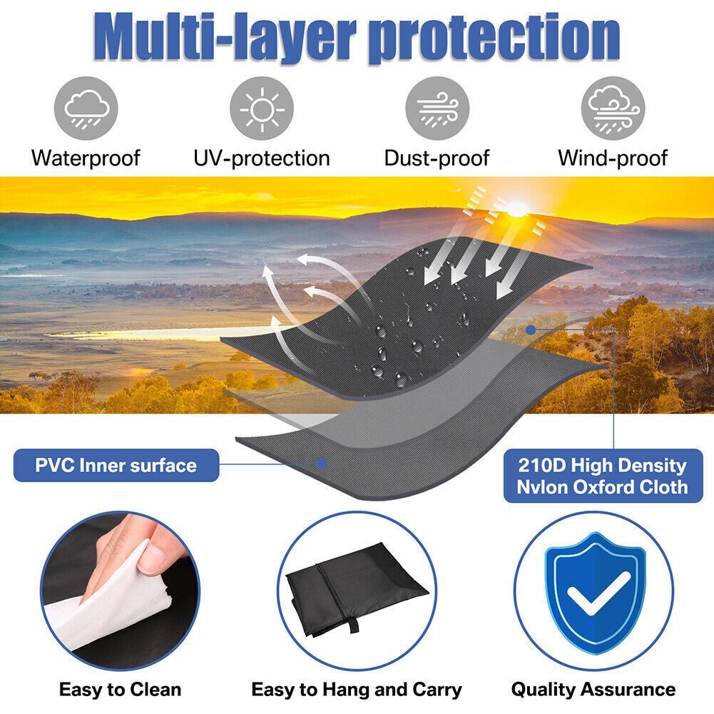 Outdoor Parasol Protective Cover Waterproof for 2M-4M Cantilever Banana Umbrella