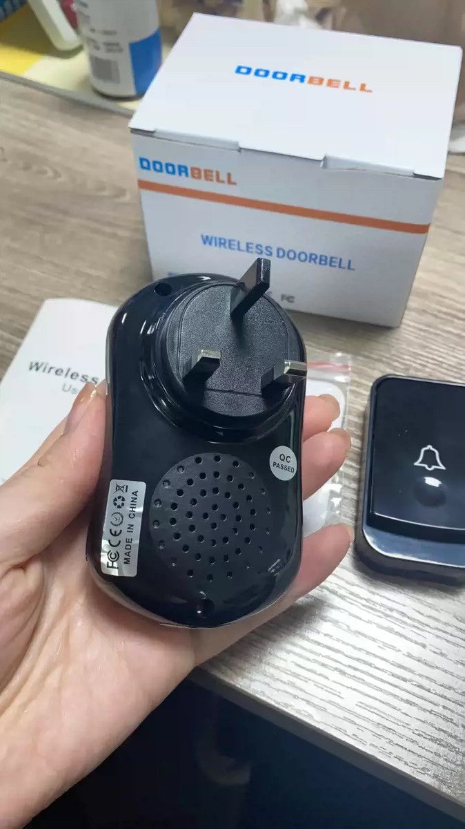 Wireless Door Bell Doorbell LED Flash Waterproof 500M Wall Plug In Loud Chime UK