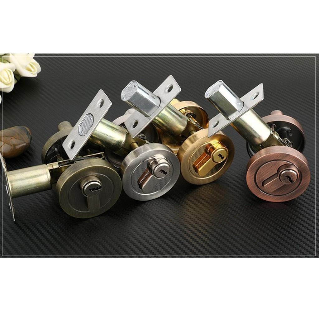 Brass Cylinder Deadbolt Door Lock Security Dead Bolt Locks With 3 Keys #4