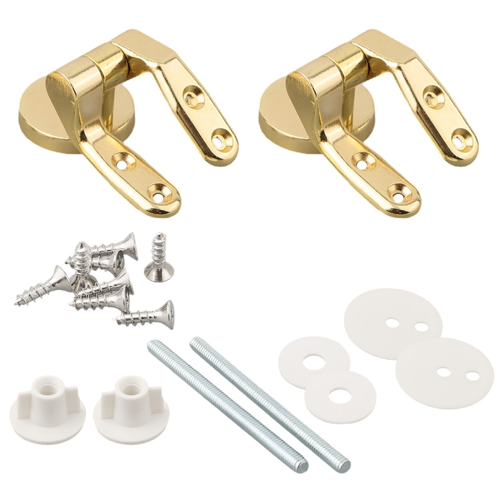 Zinc Alloy Gold Toilet For Seat Hinges Replacement Set for Lasting Use