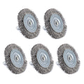50mm Stainless Steel Wire Wheel Brushes 5Pcs Fit Rotary Drill & Die Grinder Tool