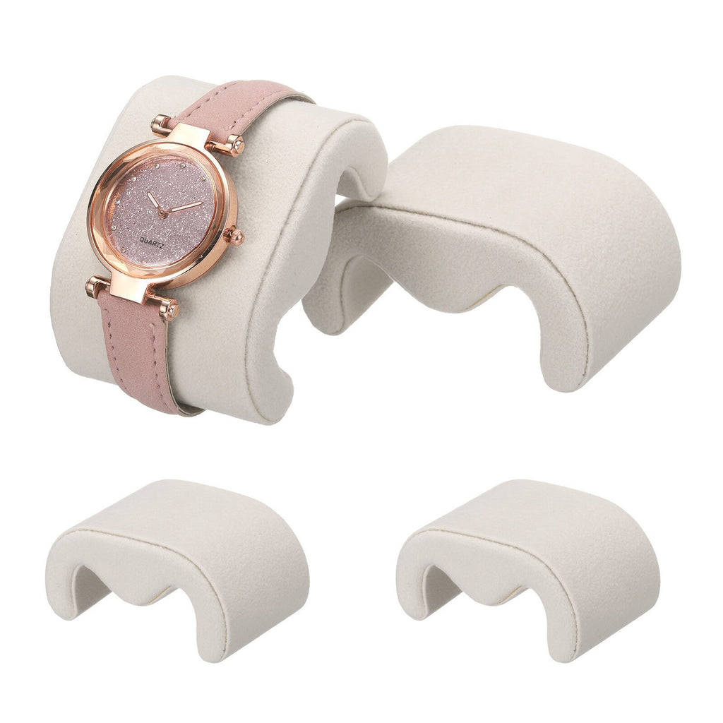 4pcs Watch Case Pillows, M Shaped Watch Display Pillow Beige