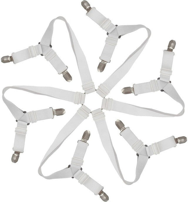 Bed Mattress Sheet Clips Holders Fasteners Grippers Straps Suspender Fitted NEW