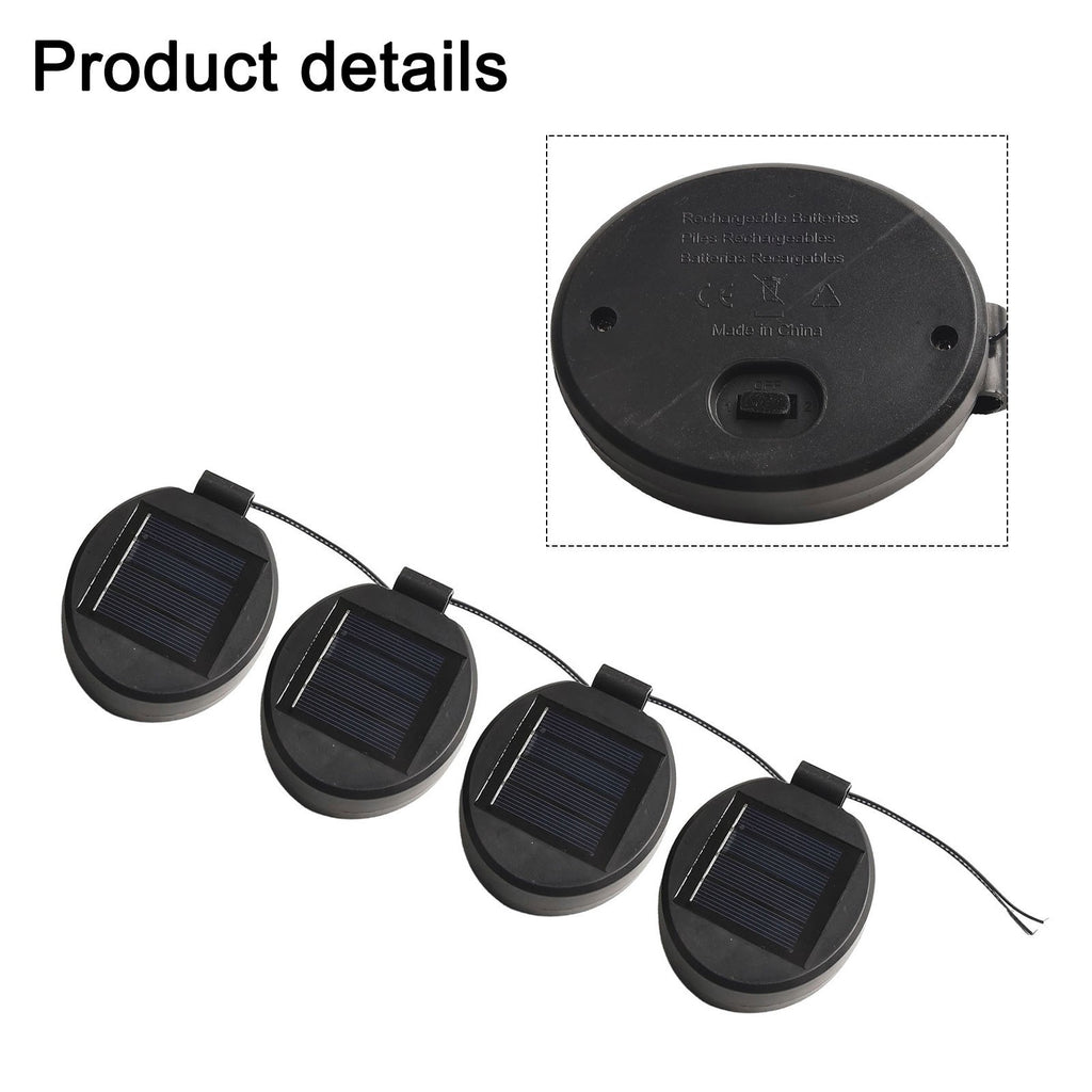 4Pcs Solar Replacement Box 120mA Solar Panel Power Unit For Outdoor Garden Light