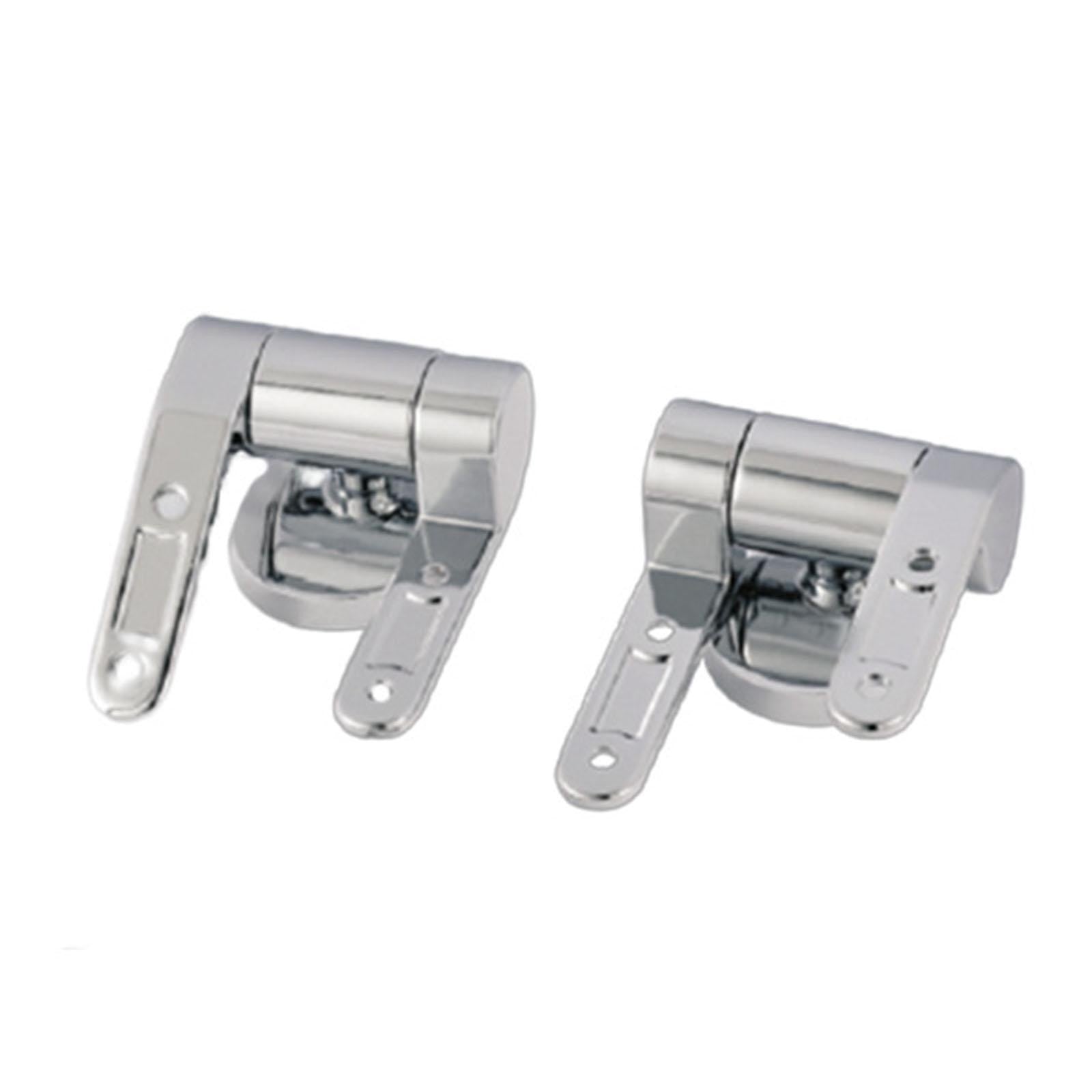 2pcs WC Toilet Seat Hinges Universal Hinge Replacement Hinge Set with Fittings