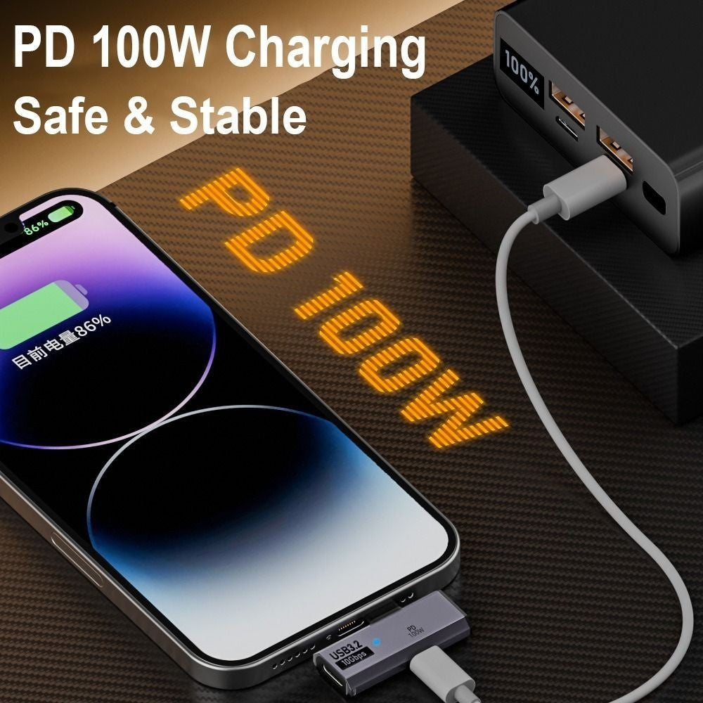 20V 5A 2 in 1 OTG Splitter PD 100W USB-C to USB 3.2 Adapter