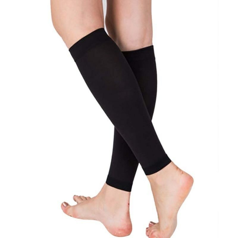 Knee Sleeve Leg Support Stockings Varicose Veins Calf Compression Brace Gym Sock