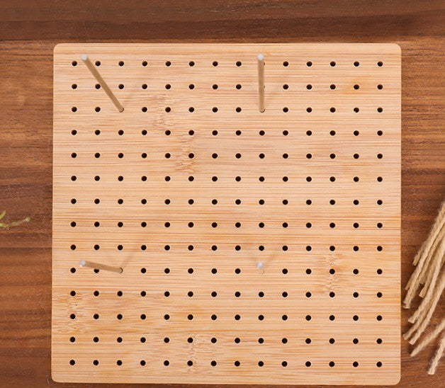 Bamboo Wood DIY Grandmother Grid Shaping Board Yarn Knitting Positioning Board