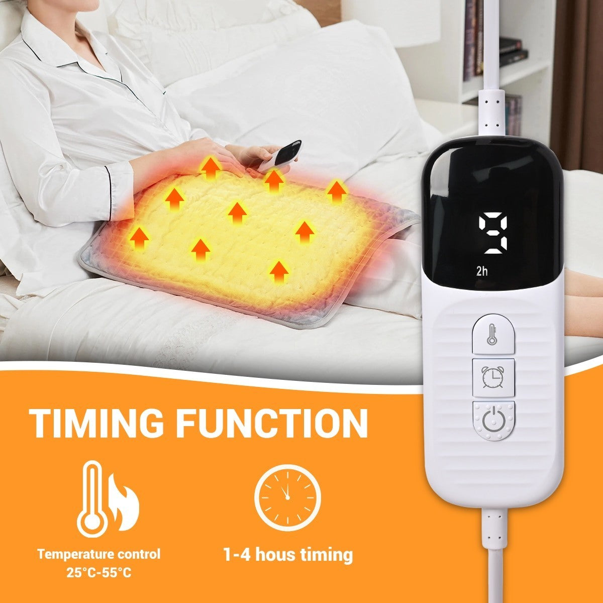 Heating pad Electric Heat Pad for Back Neck Shoulder Belly Pain Relief 40x80cm ~
