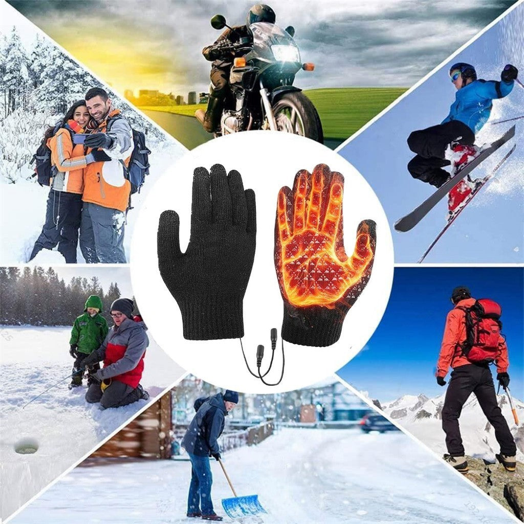 Electric Heated Gloves USB Rechargeable Insulated Warm Thermal Gloves Winter UK