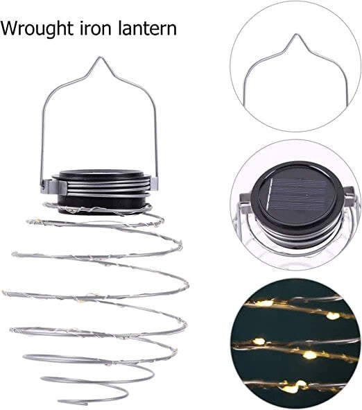 Solar Spiral Light LED Warm White Rainbow Outdoor Patio Garden Fence Decor