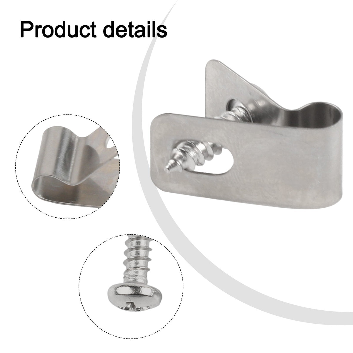 100 Pack of Rust Resistant Wire Clips with Screws for Fencing Applications