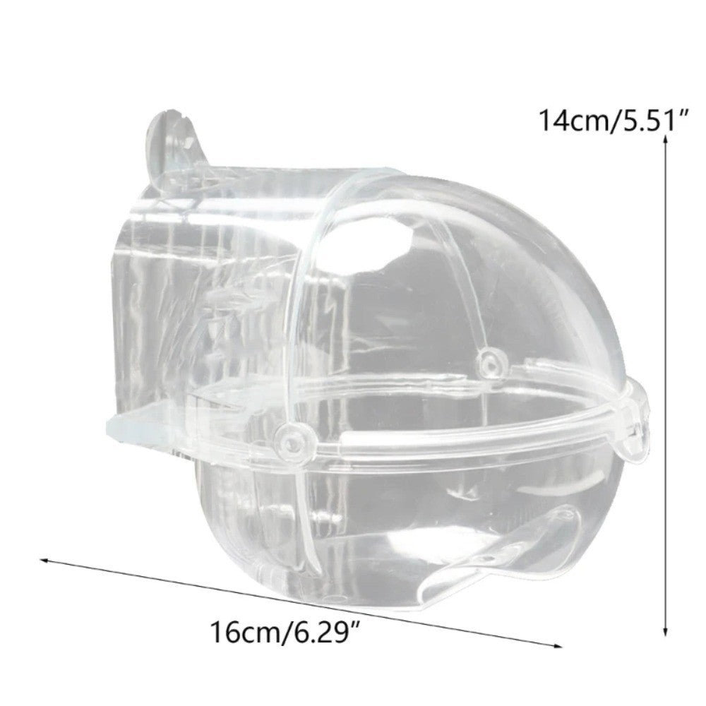 Hang Parrot Bathtub Transparent Clear Bathing Tub Box Bird Bath Cage  Garden