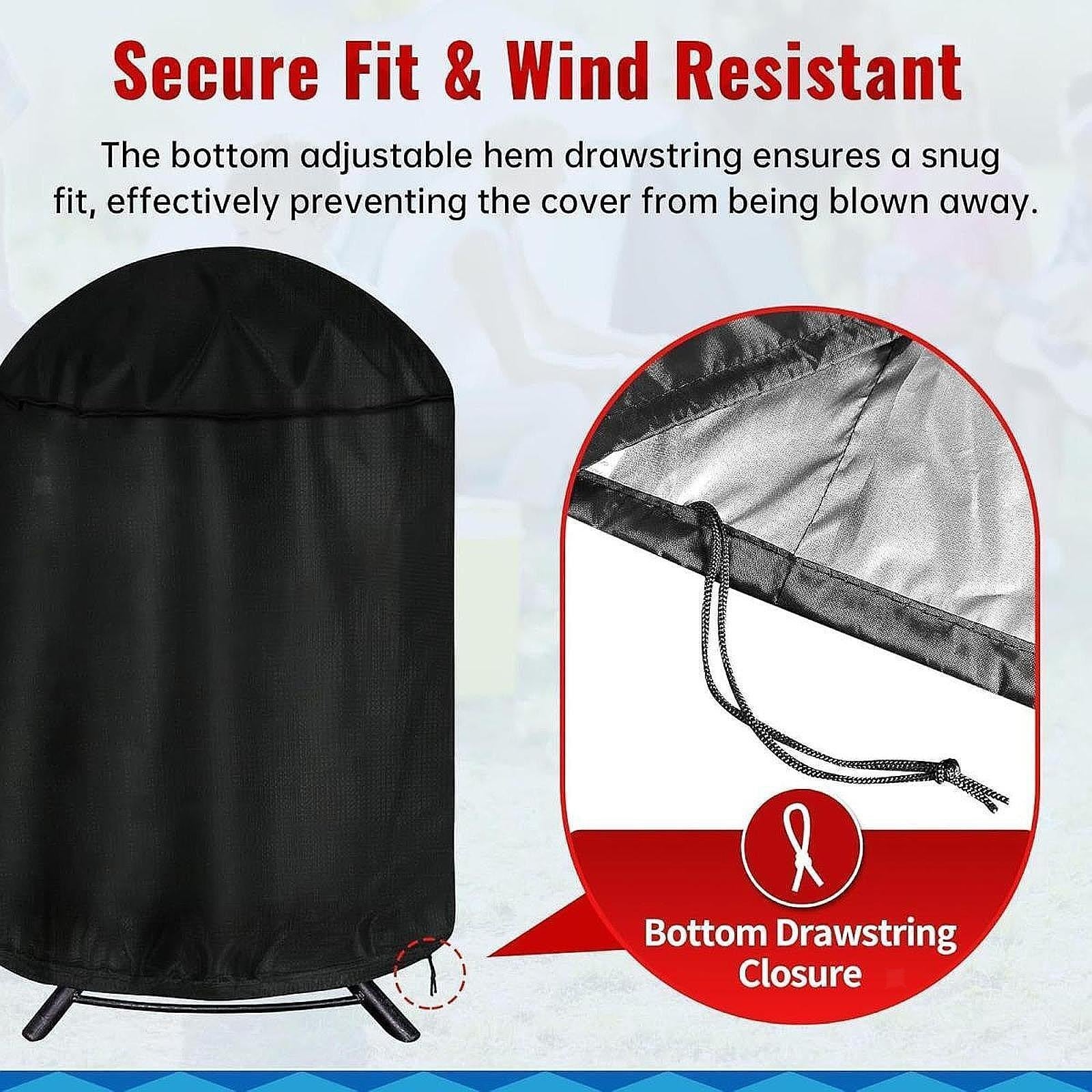 Grill Cover Small Barbecue Cover Waterproof Barrel Cover for All Season
