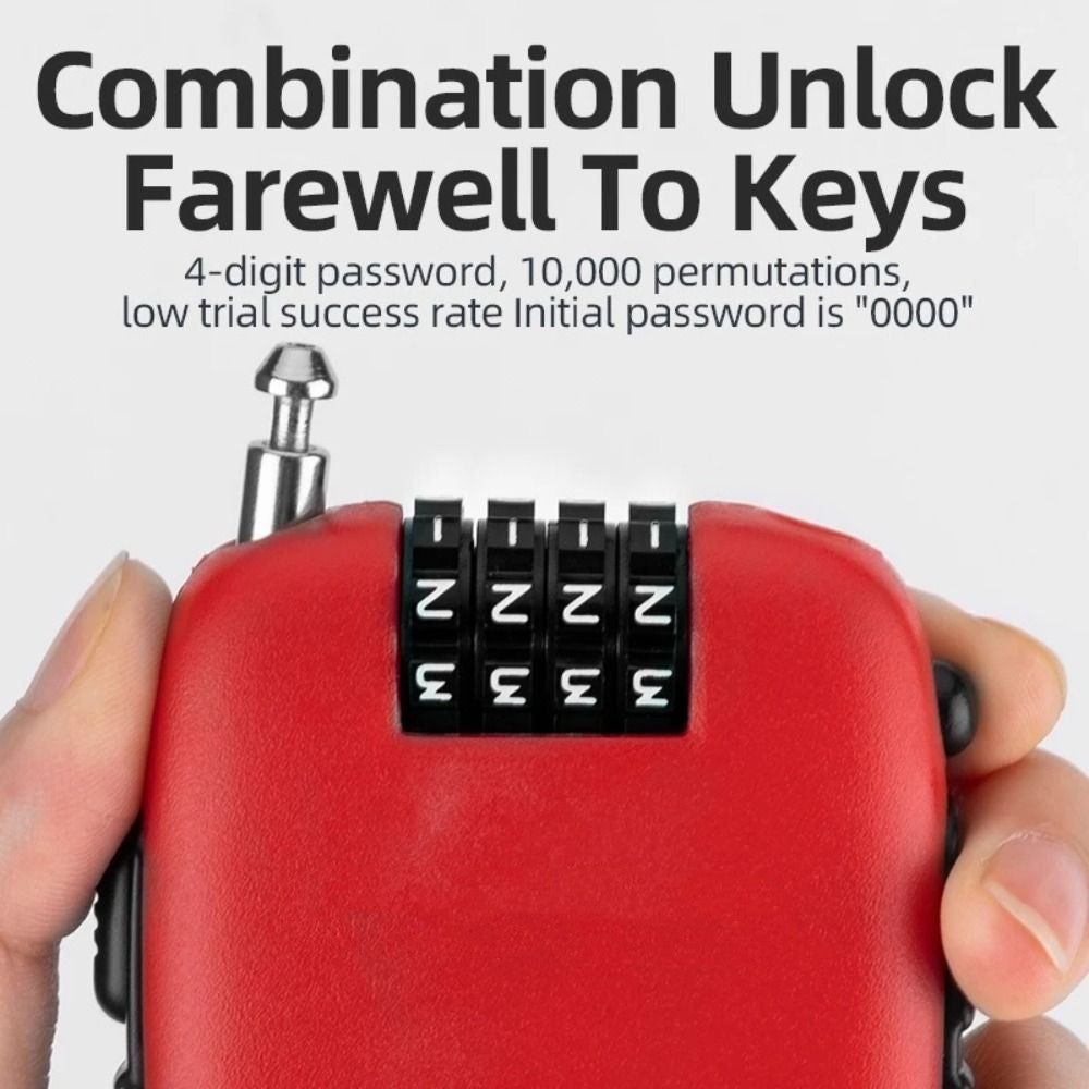 Anti-theft Lock Motorcycle Helmet Lock Resettable Wheel Password Cycling Lock