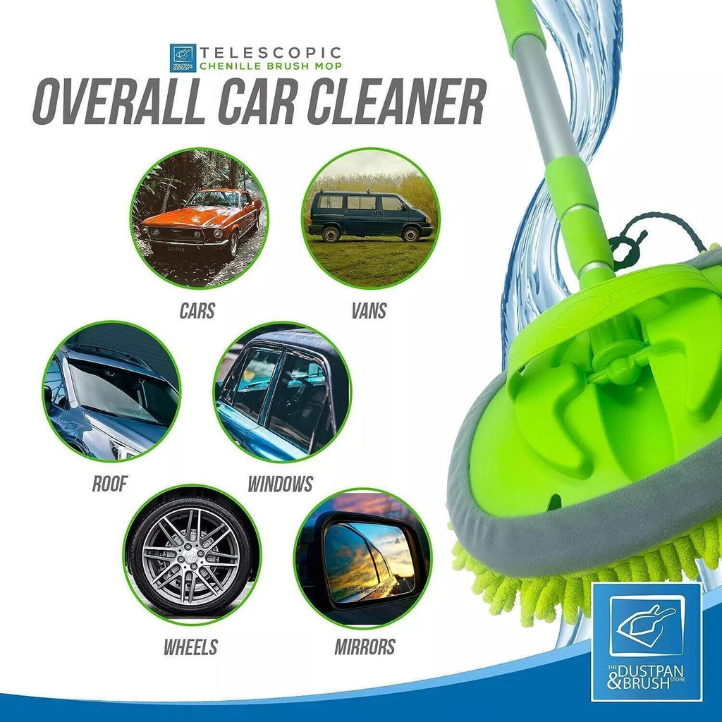 Adjustable Long Handle Telescopic Car Wash Brush Mop Vehicle Cleaning Tool Kit