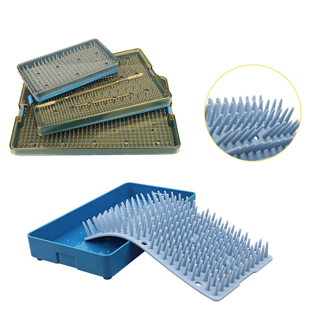 Autoclave Sterilization Tray Case Box with Silicone Pad for Surgical Instrument