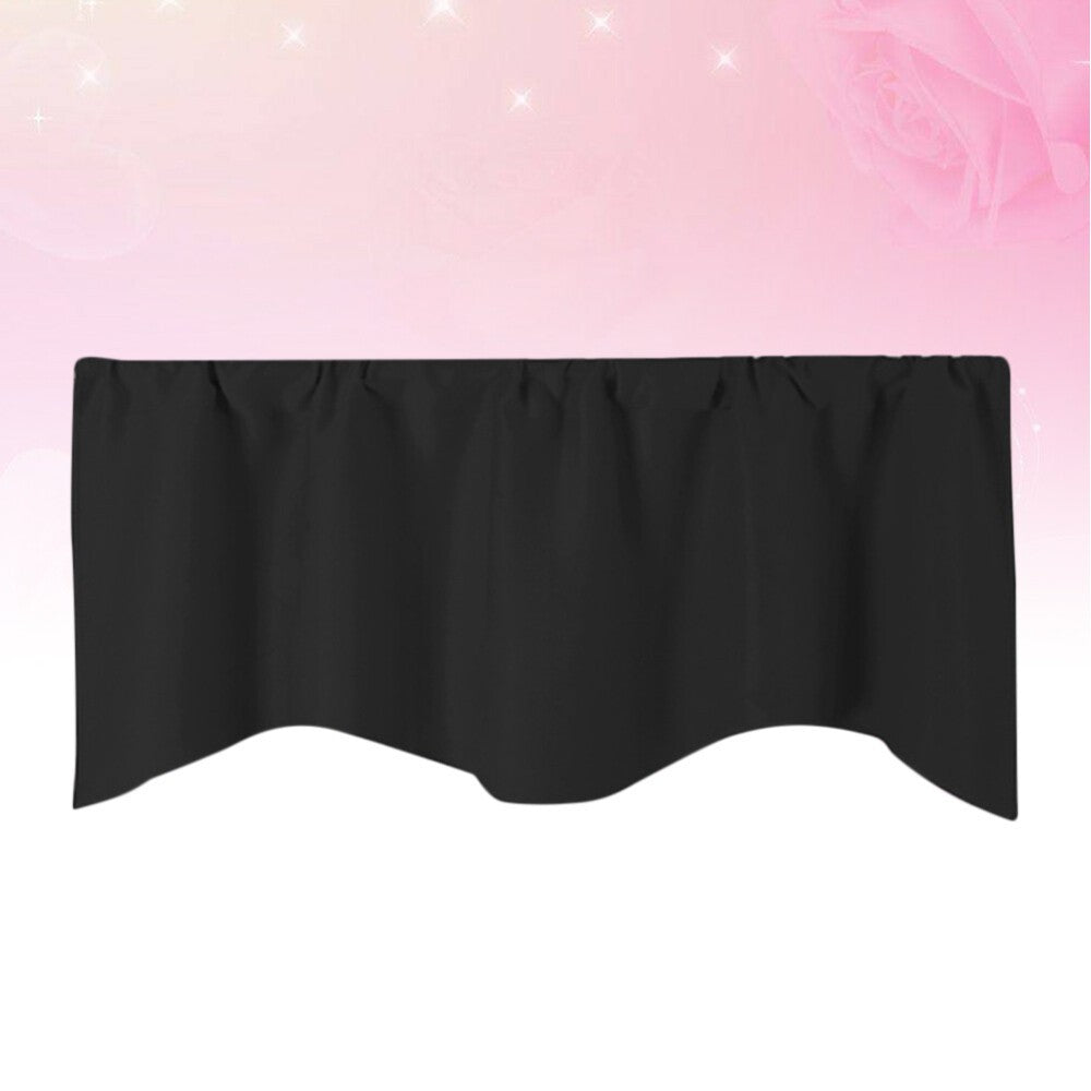 Polyester Short Curtains Black Color for Kitchen Living Room Window