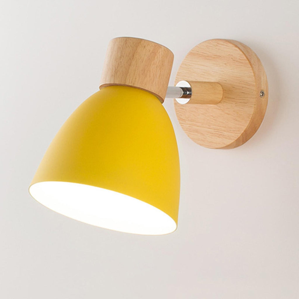 *Nordic* Wall Lamp Wood E27 Bedside Creative Macaron Wall Sconce Wall Light for