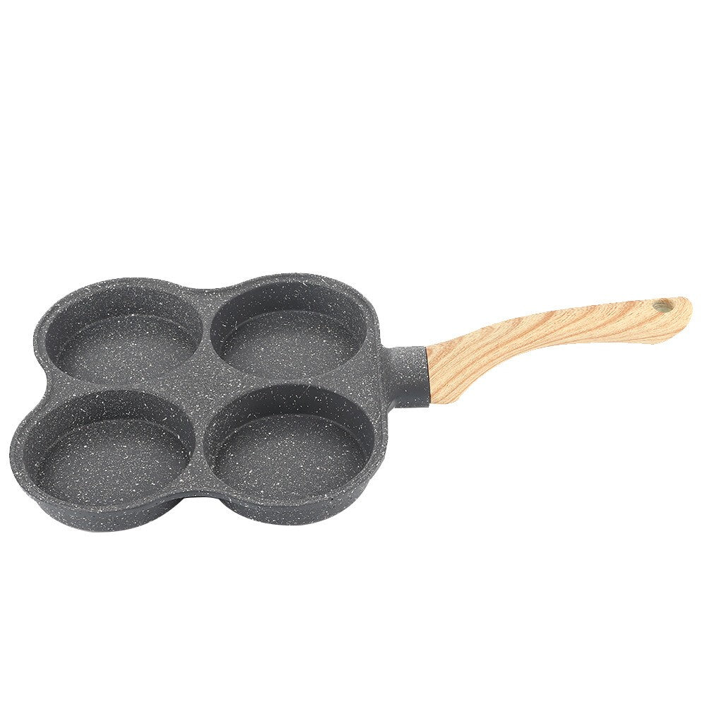 2PCS Non-Stick 4-Cup Egg Frying Pan Pancake Omelet Burger Breakfast Skillet