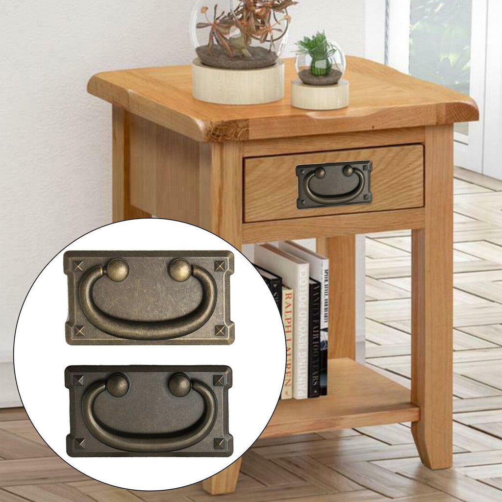 4/8Pcs Rustic Handle Oak Furniture Land Style Replacement Handle Black & Bronze