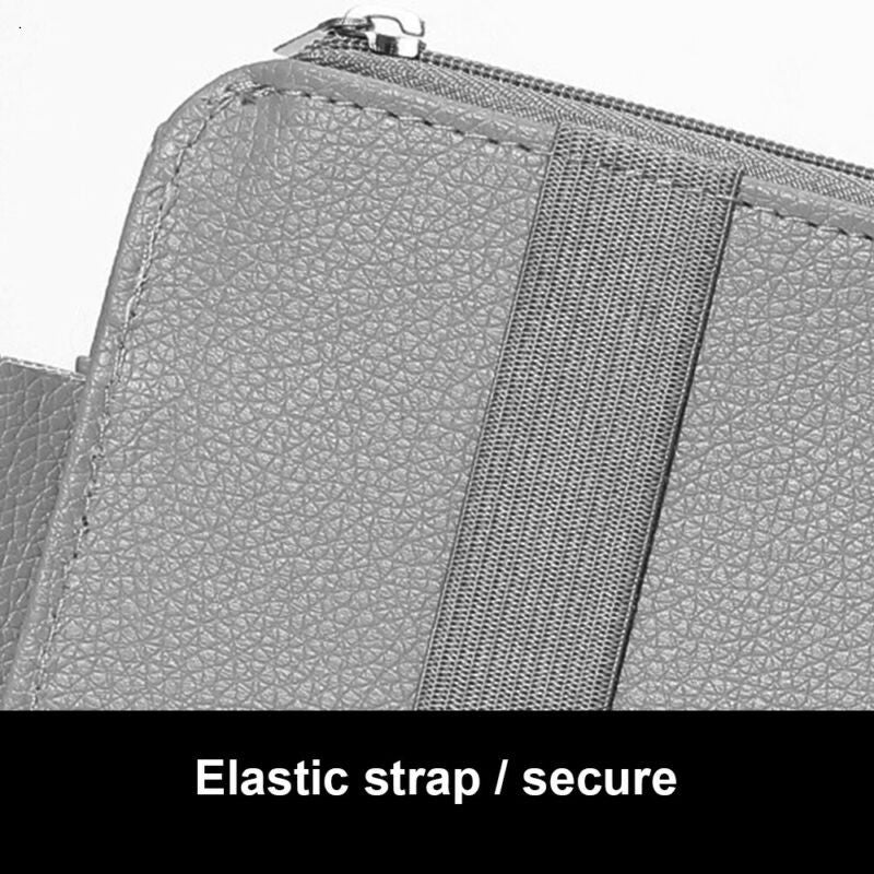 Car Sun Visor Organizer Interior Pocket Pen Glasses Leather Storage Bag Holder