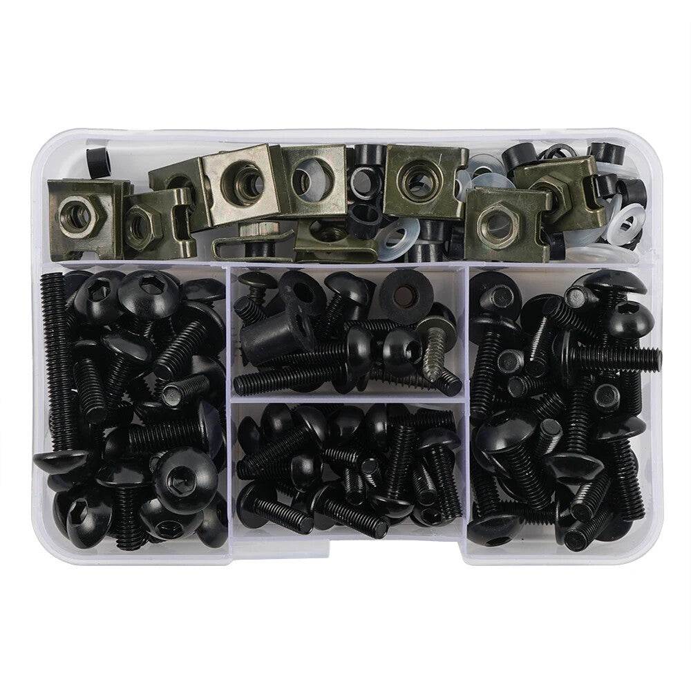 177x Complete Fairing Body Screws Bolts Assortment Kits For Motorcycle Motorbike