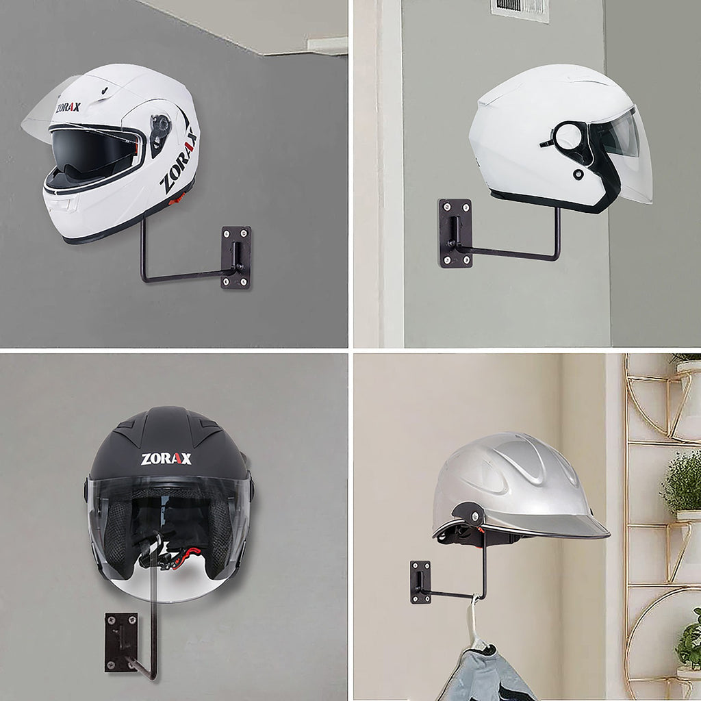 Motorcycle Helmet Holder Hat Mounted Wall Hook Rack Stand Storage Bracket