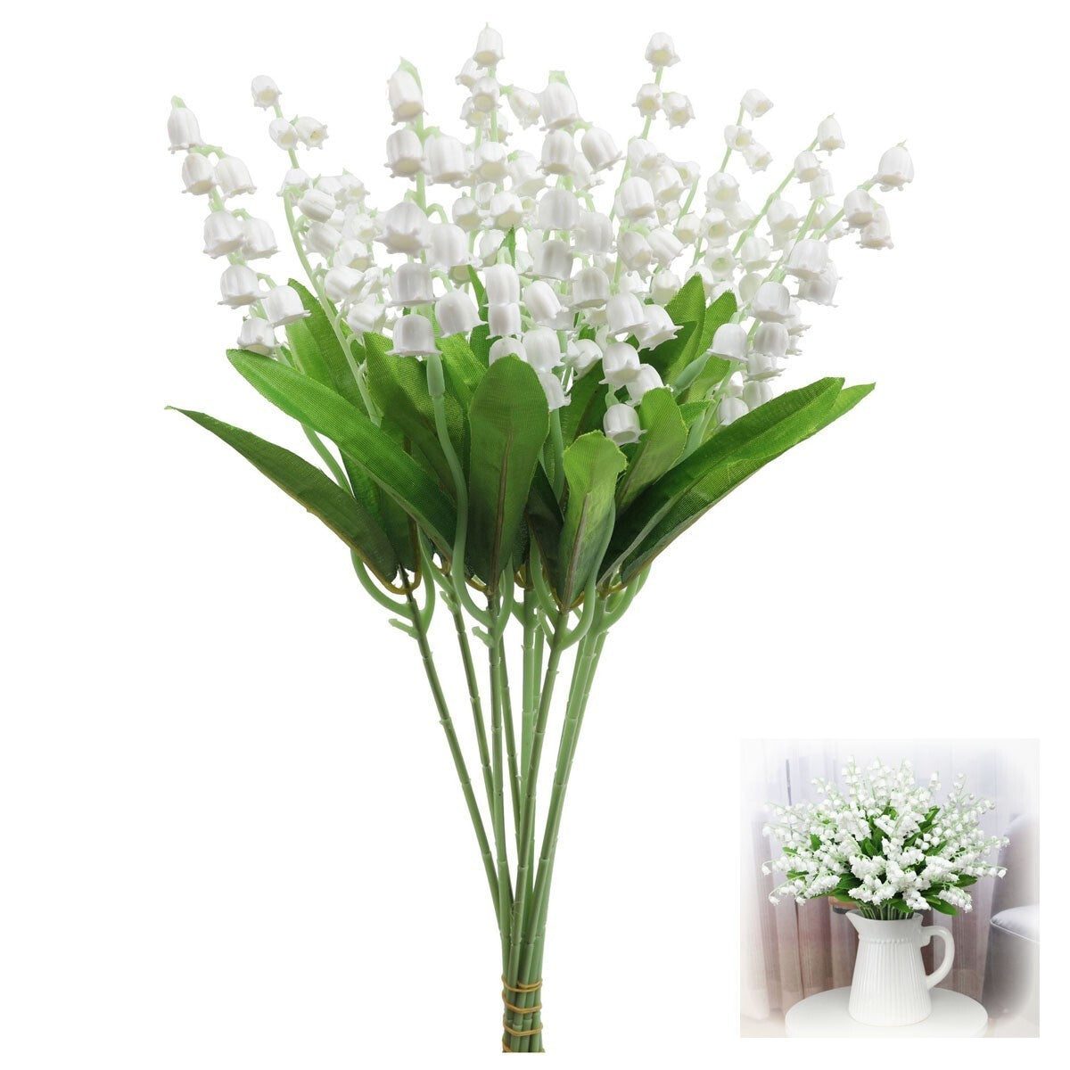 10 Pcs Fake Lily of The Valley, DIY Craft Floral Artificial Flowers Party Decor