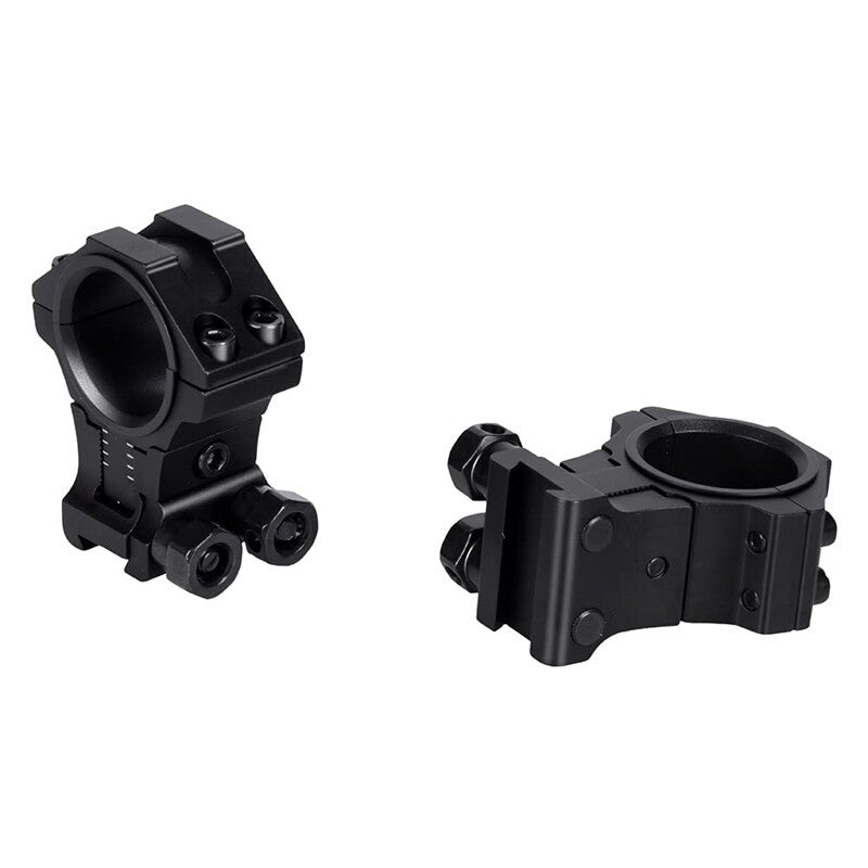 2 x Precision Rifle Scope Ring 1''/30mm Mount Adjustable Center Height 20mm Rail