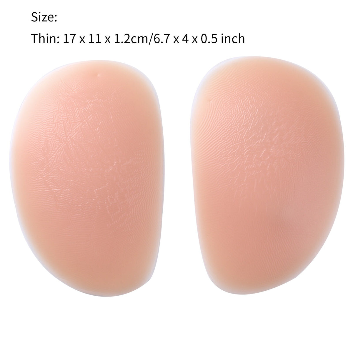 1 Pair Drop Shaped Silicone Butt Pads Buttocks Enhancer Booster Hip Bum Padding