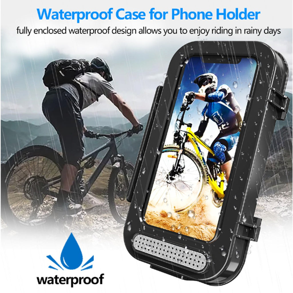 360° Motorcycle Bicycle Waterproof Case Mount Holder Cover For Mobile Phones